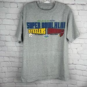NFL Superbowl 43 Steelers v Cardinals Men’s Shirt Short Sleeve Size Medium